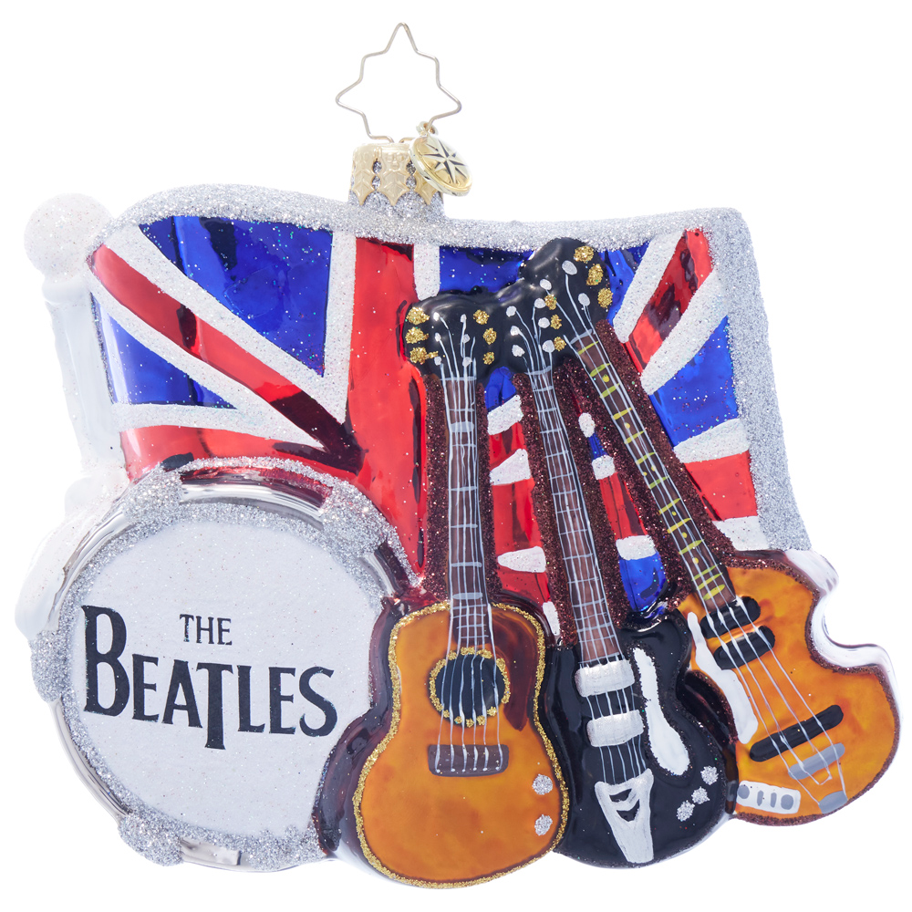 Beatles x Radko Fab Four's Union Jack Serenade Ornament Beatles x Radko Fab Four's Union Jack Serenade Ornament