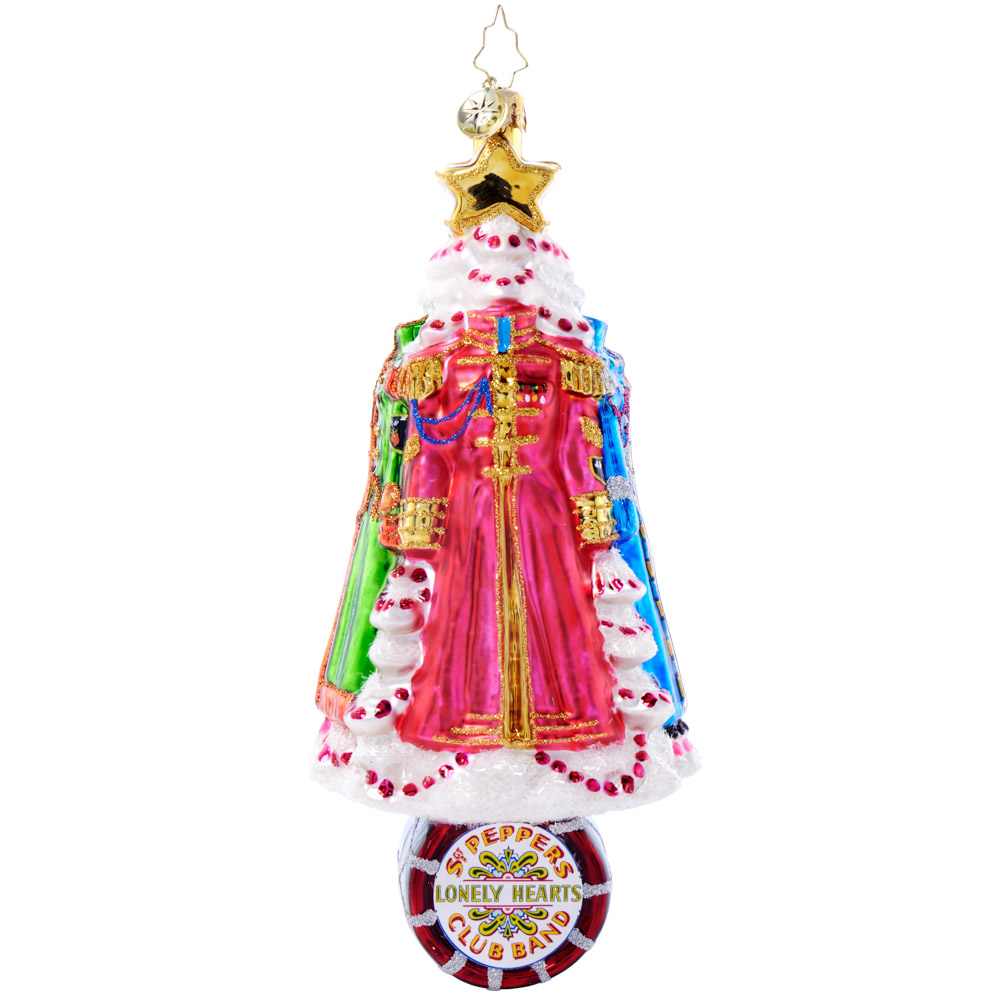 Beatles x Radko Sgt. Pepper's Festive Foliage Ornament Front