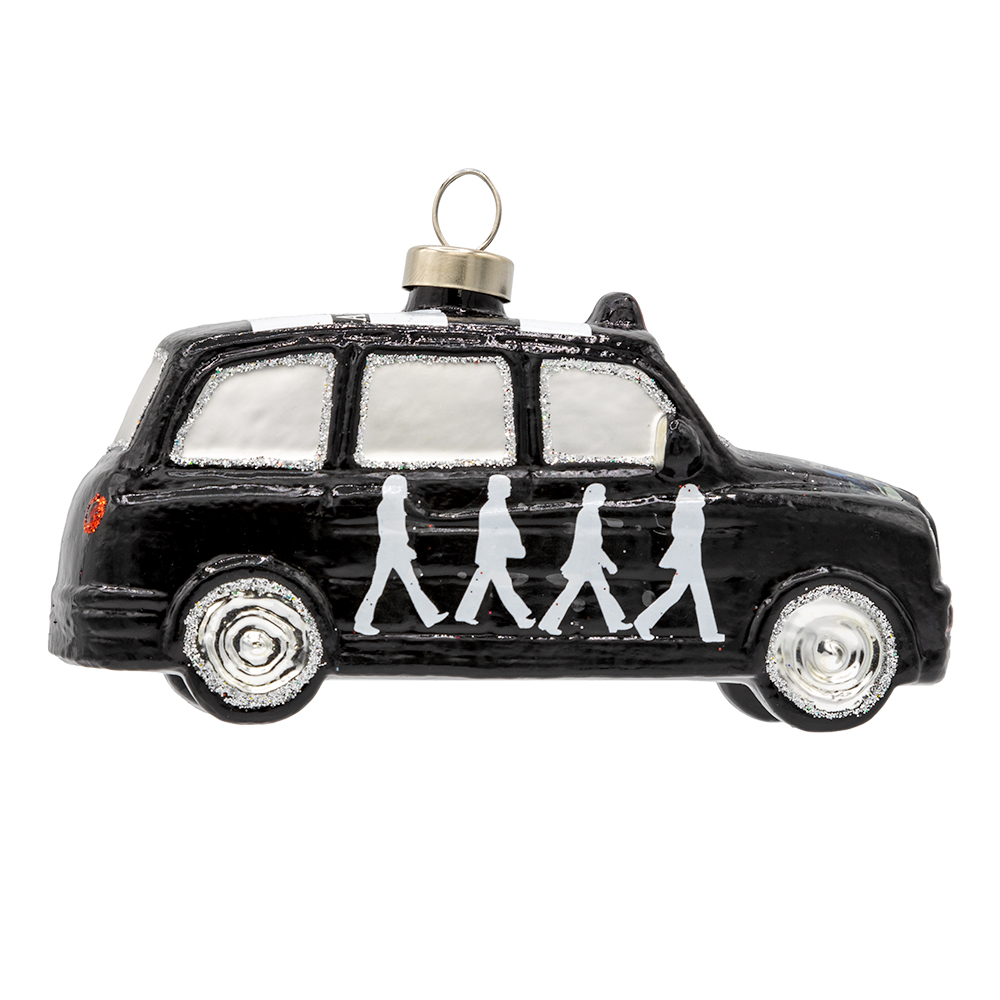 Beatles x Kat + Annie Abbey Road Taxi Ornament Right