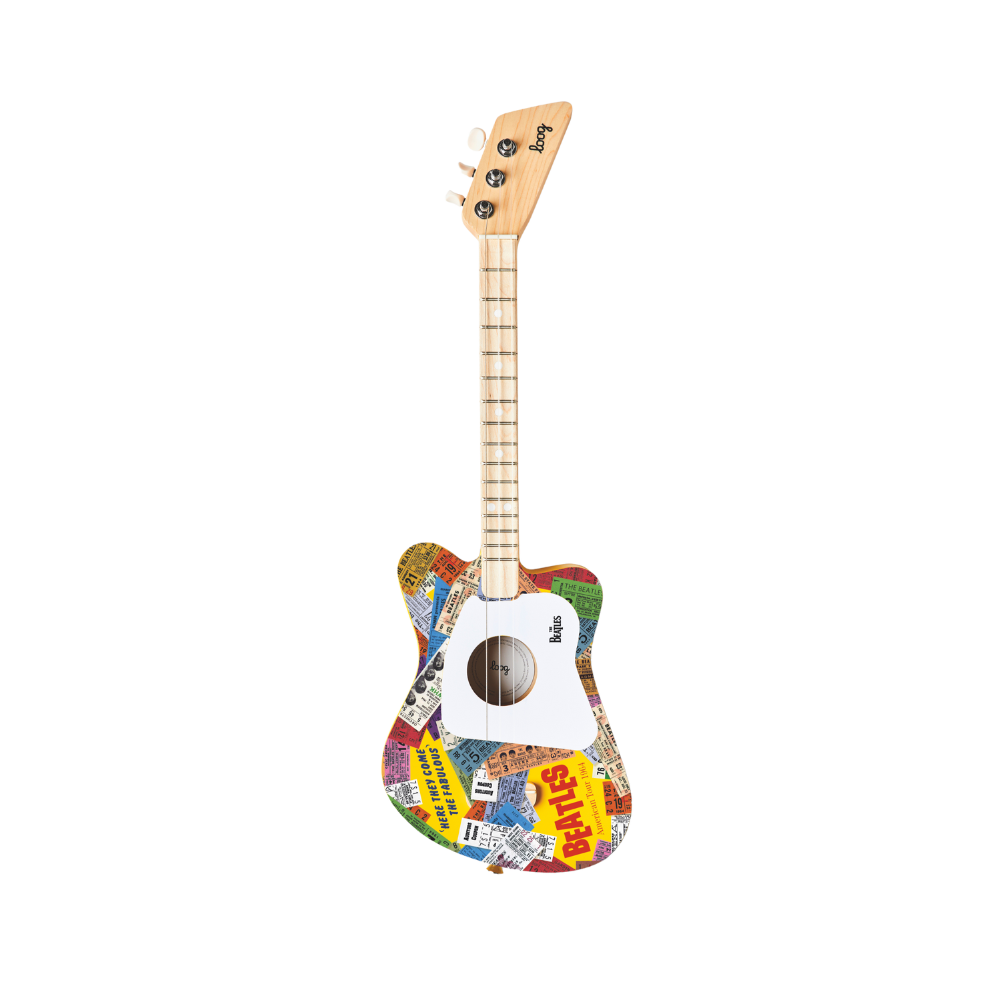 Beatles x Loog Mini Acoustic Guitar First American Tour The