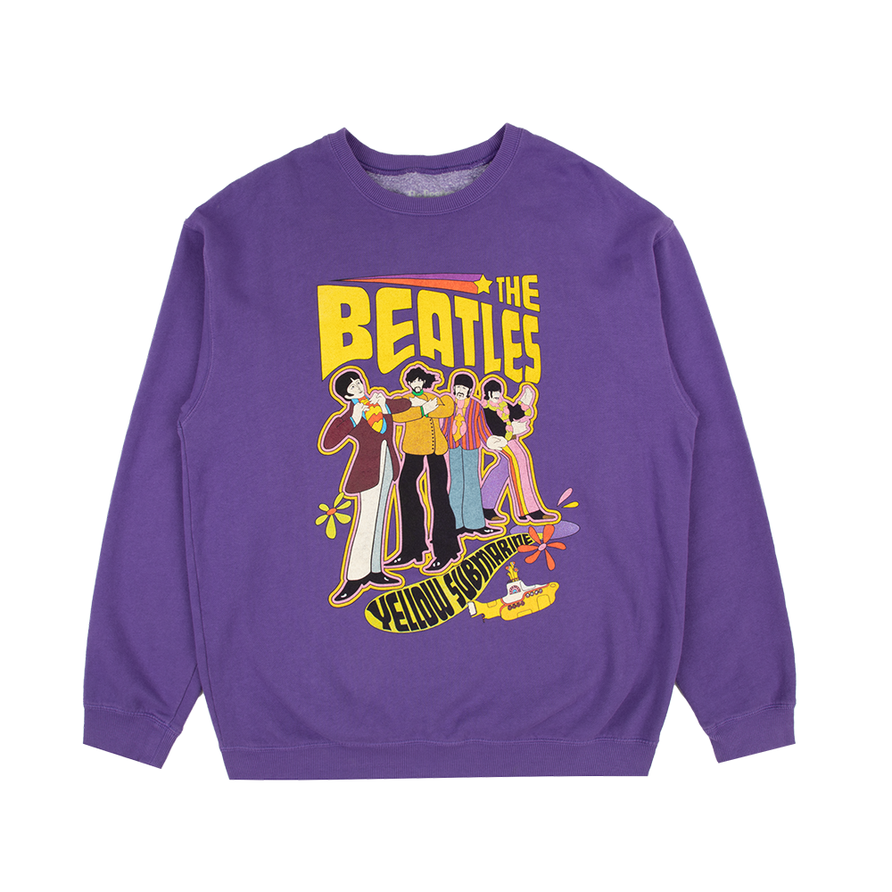 Yellow Submarine Purple Crewneck