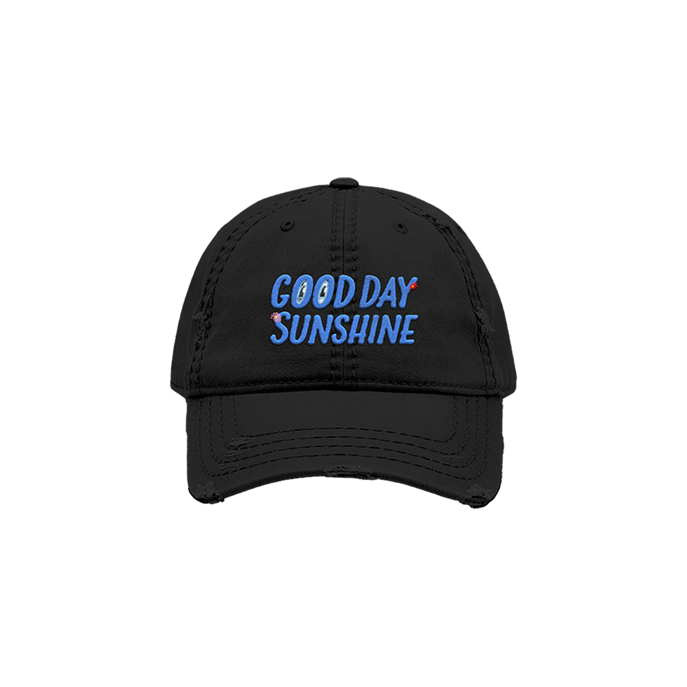 Good Day Sunshine Black Dad Hat Front