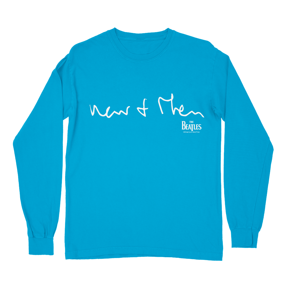 Now and Then Clock Blue Longsleeve Shirt Front