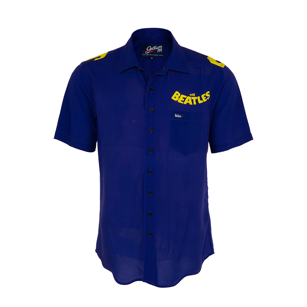 The Beatles Come Together Short Sleeve Button Down Front