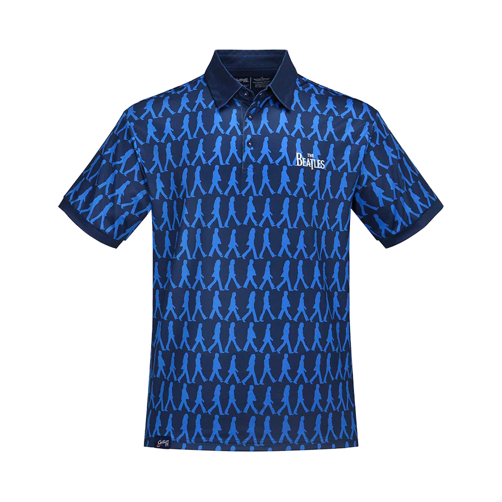 The Beatles x Section 119 Abbey Road Blue Dry-Fit Polo Front