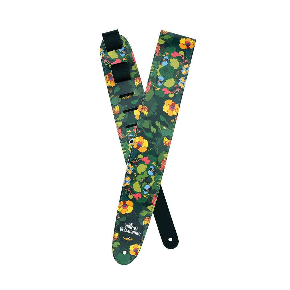 D'Addario Beatles Yellow Submarine 55th Anniversary Vinyl Guitar Strap, Pepperland Woods