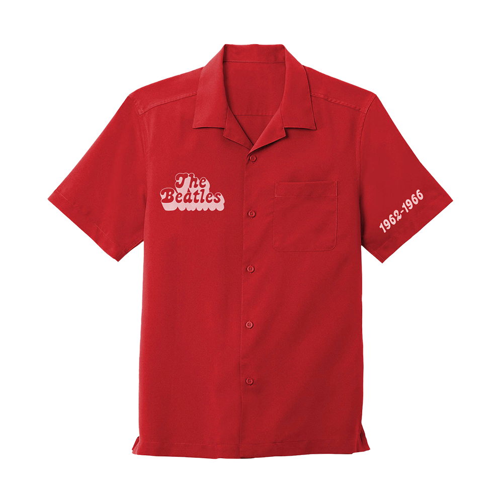 Red polo button down shop