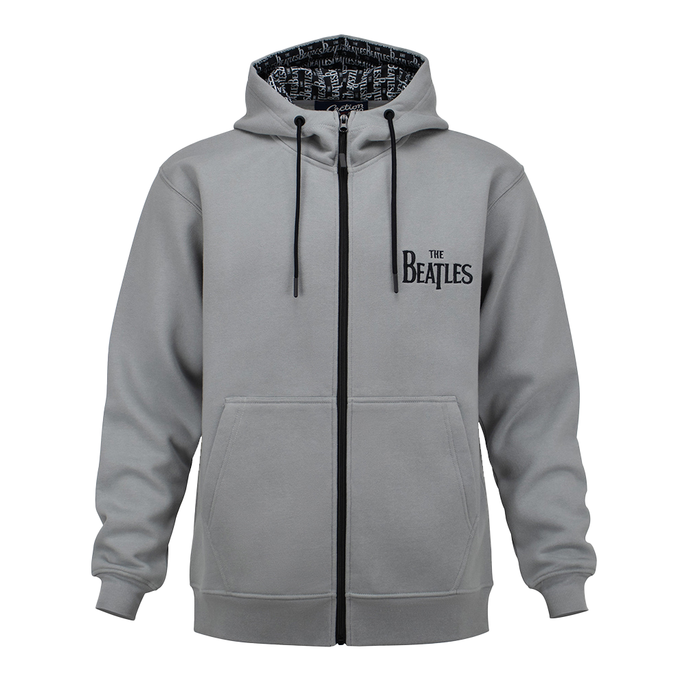 The Beatles x Section 119 Grey Zip-Up Hoodie Front