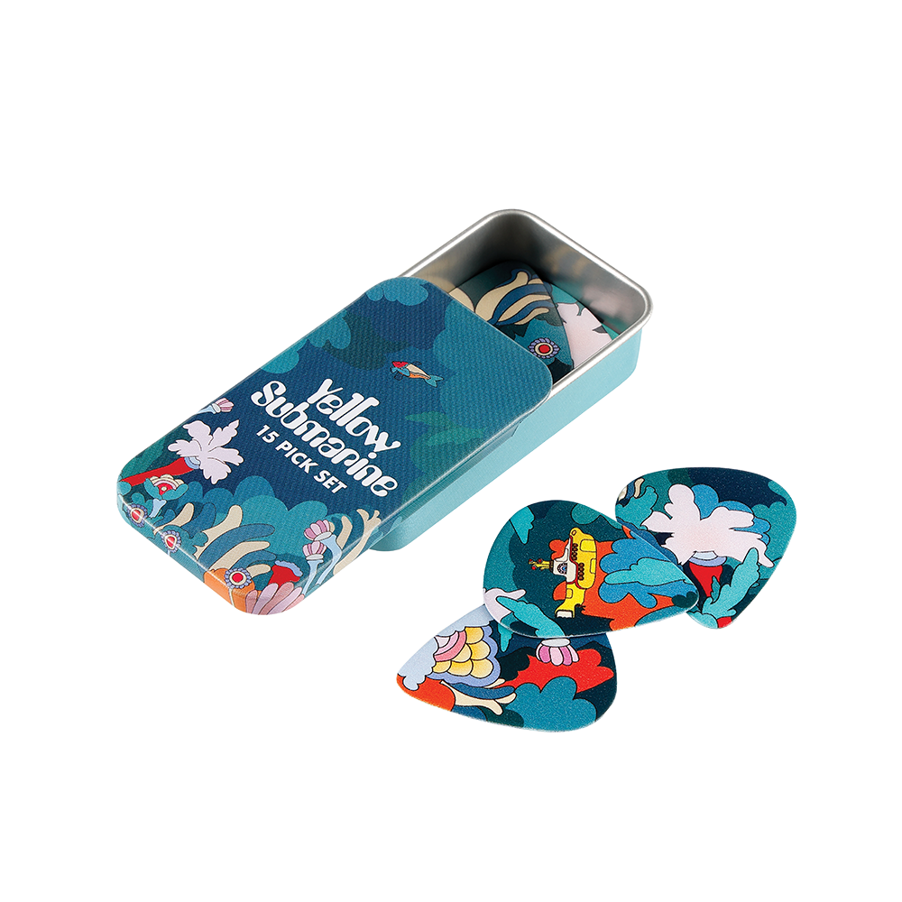 D'Addario Beatles Yellow Submarine 55th Anniversary Guitar Picks, Under the Sea, 15-Pack Tin
