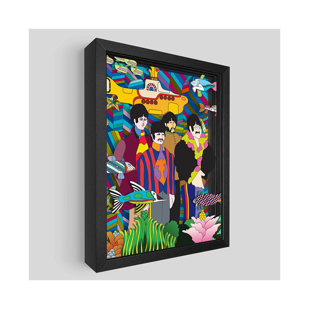 The Beatles x Artovision Yellow Submarine Shadowbox Art