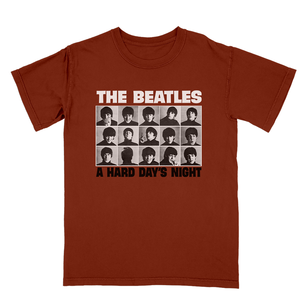 A Hard Day's Night Maroon Album Cover T-Shirt Front