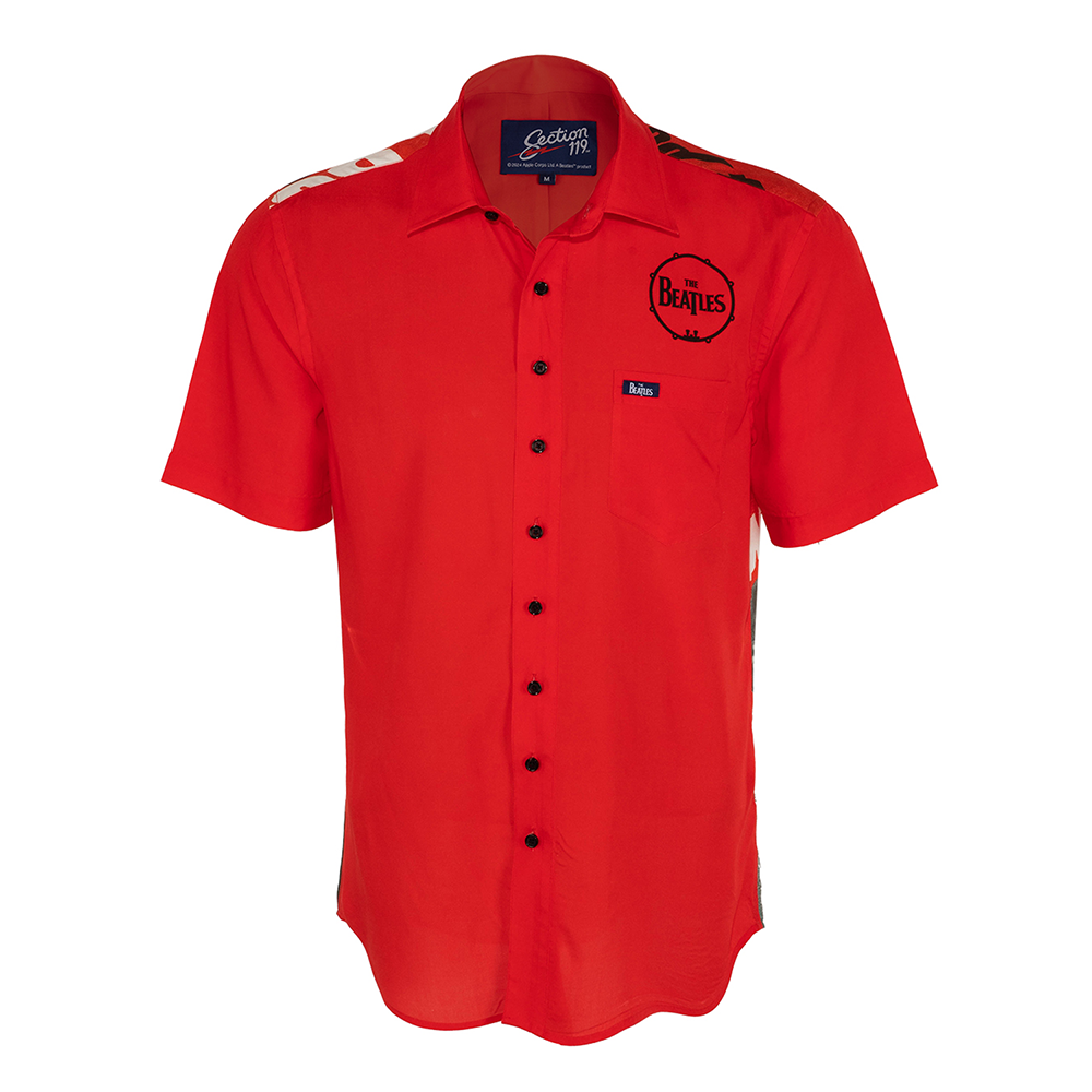 The Beatles Get Back Short Sleeve Button Down Front