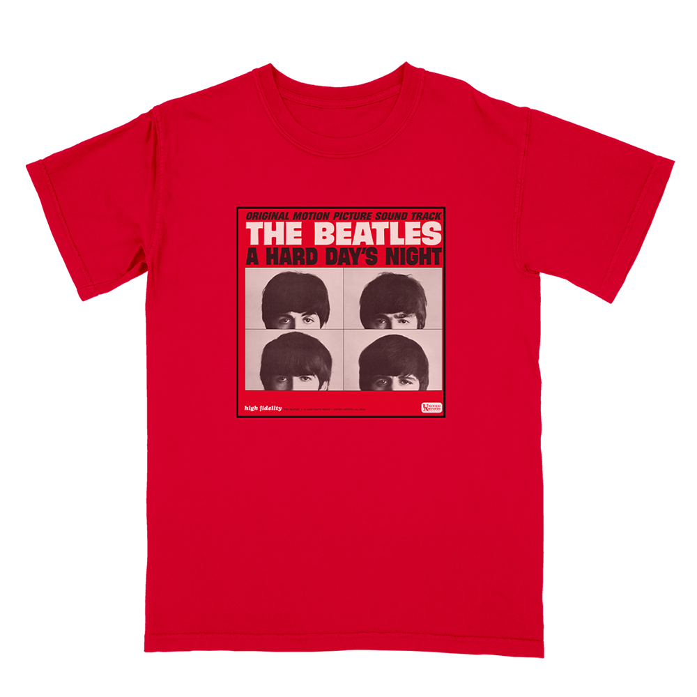A Hard Day's Night Red Album Cover T-Shirt Front