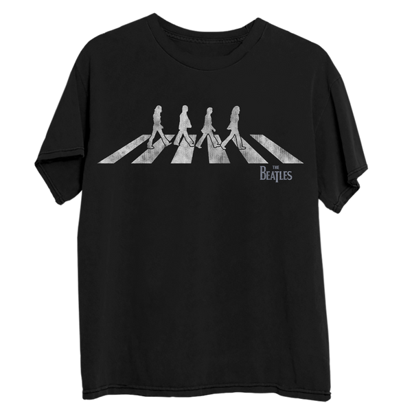 Distressed Abbey The Beatles Road Silhouette Store – T-Shirt Official
