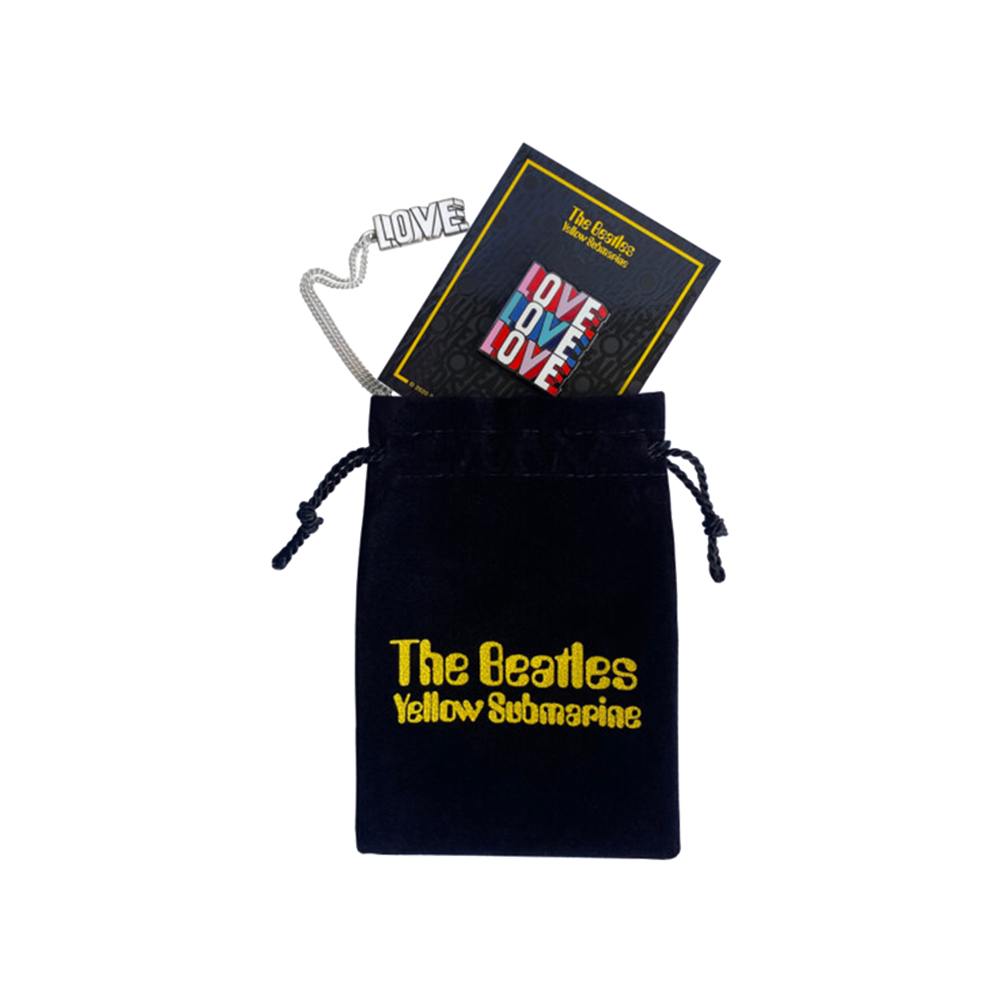 LOVE LOVE LOVE Necklace & Pin Set - The Beatles Official Store LOVE LOVE LOVE Necklace & Pin Set - The Beatles Official Store