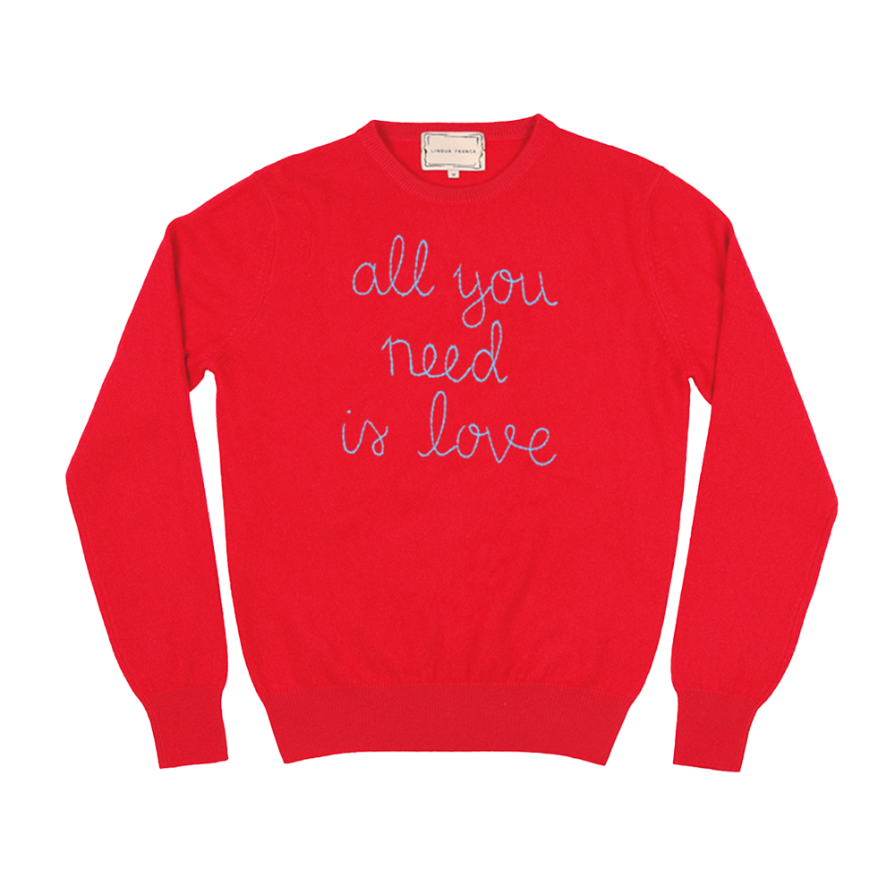 The Beatles x LINGUA FRANCA All You Need Is Love Sweater