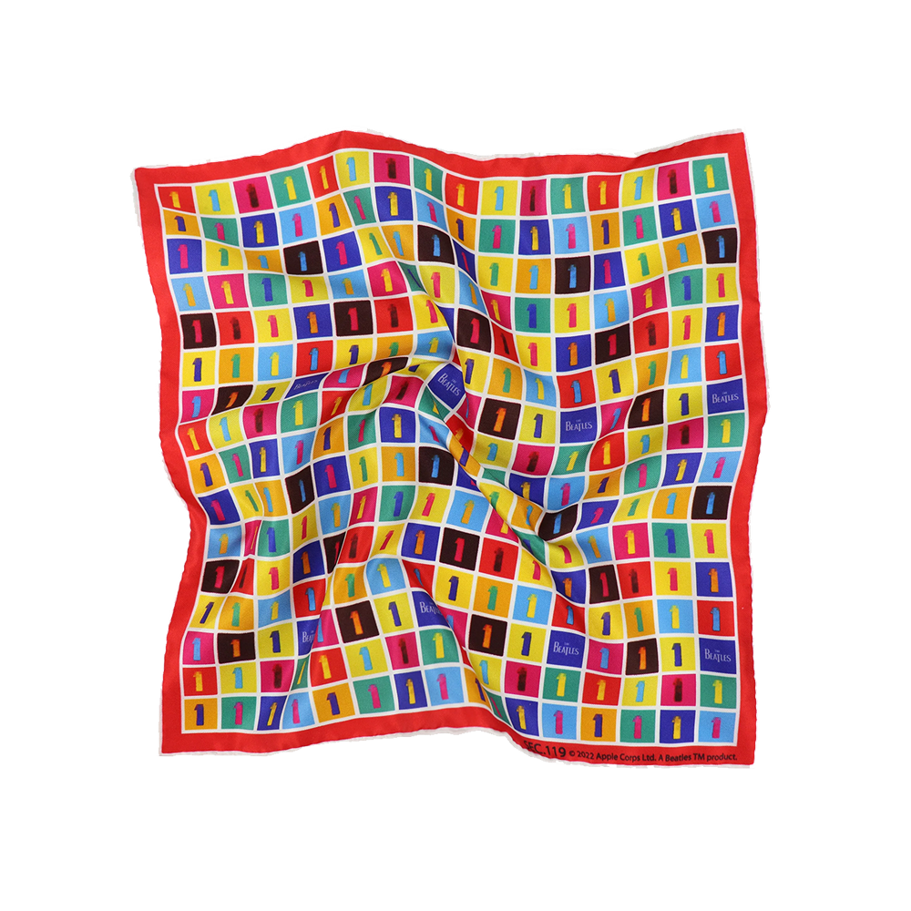 The Beatles x Section 119 Color Check Pocket Square Img. 1