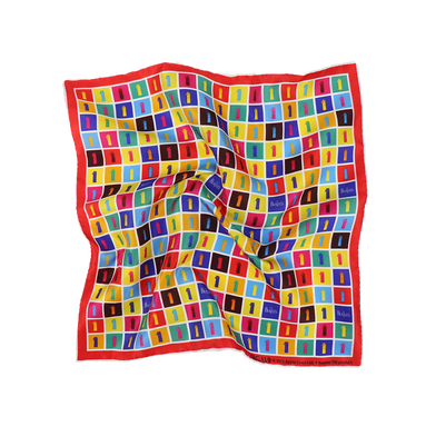 The Beatles x Section 119 Color Check Pocket Square Img. 1