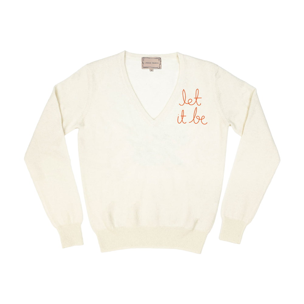 The Beatles x LINGUA FRANCA Let It Be V-Neck Sweater