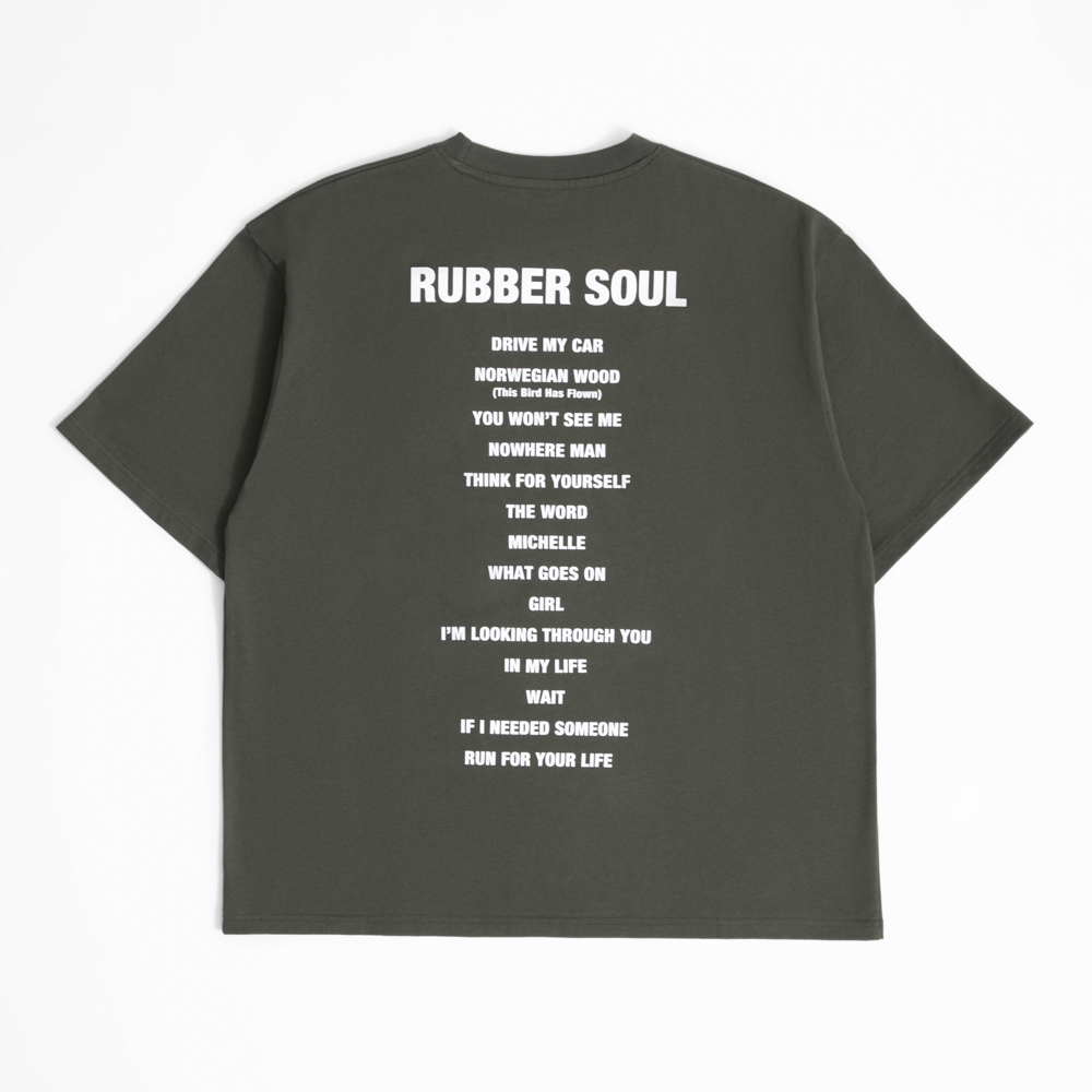 Rubber Soul Boxy Tracklist Tee Back
