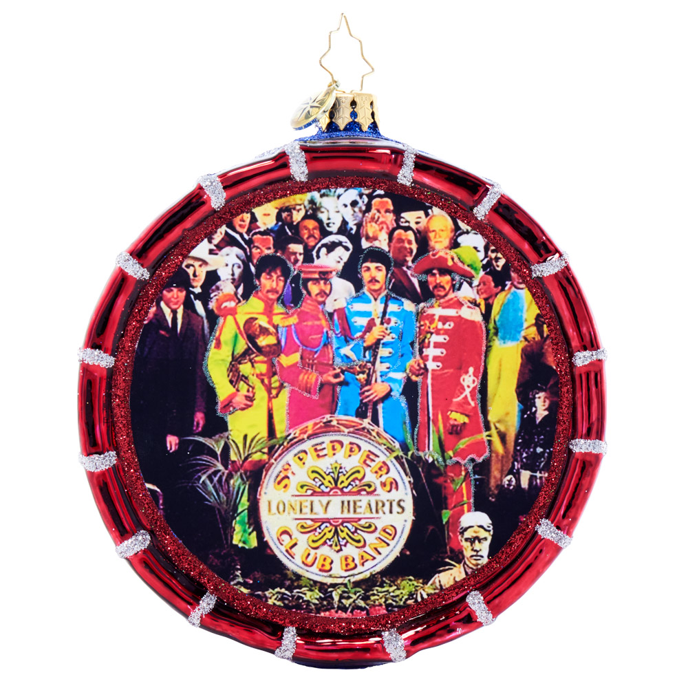 Beatles x Radko Sgt. Pepper's Yuletide Drum Ornament Back