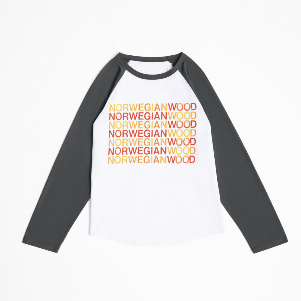 Rubber Soul Norwegian Wood Raglan Front