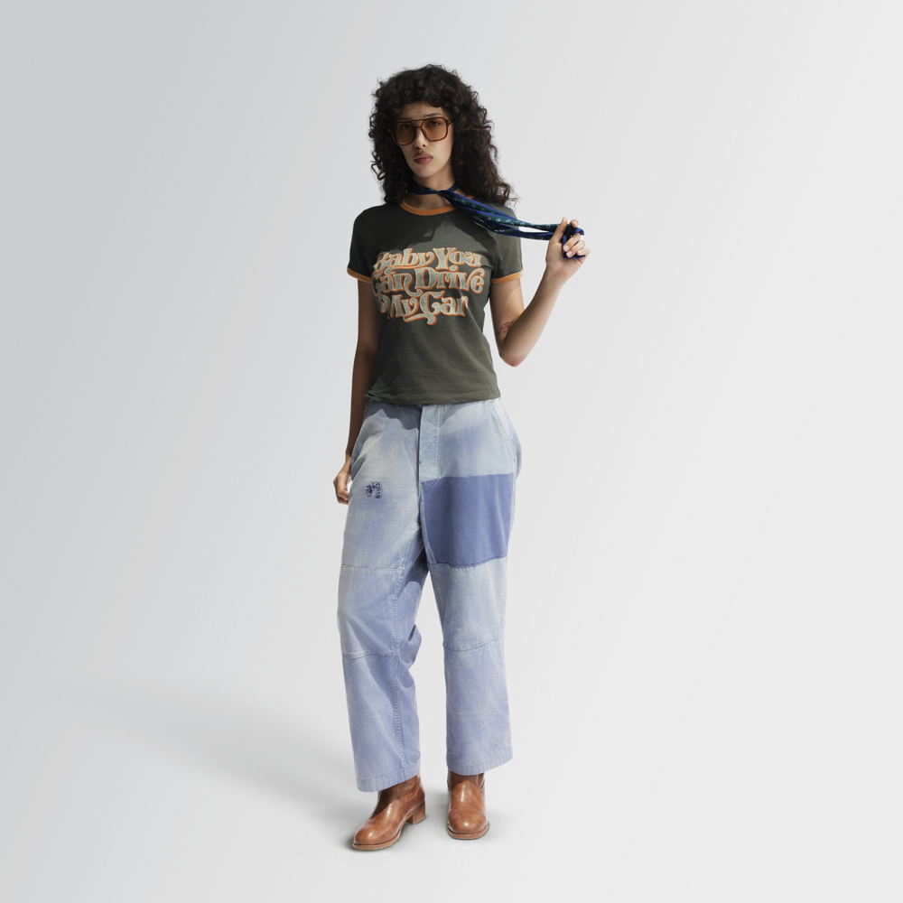 Rubber Soul Baby You Can Drive My Car Slogan Baby Tee Model 1