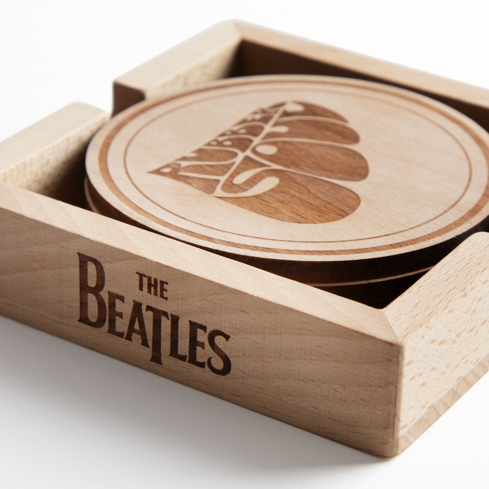 Rubber Soul Set Of 4 Coasters DIsplay