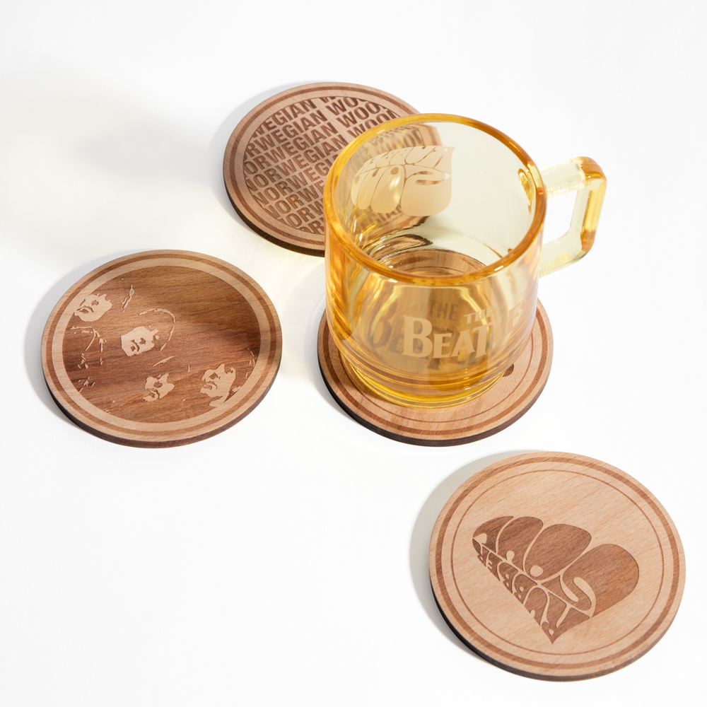 Rubber Soul Japanese Glass Mug With Coasters