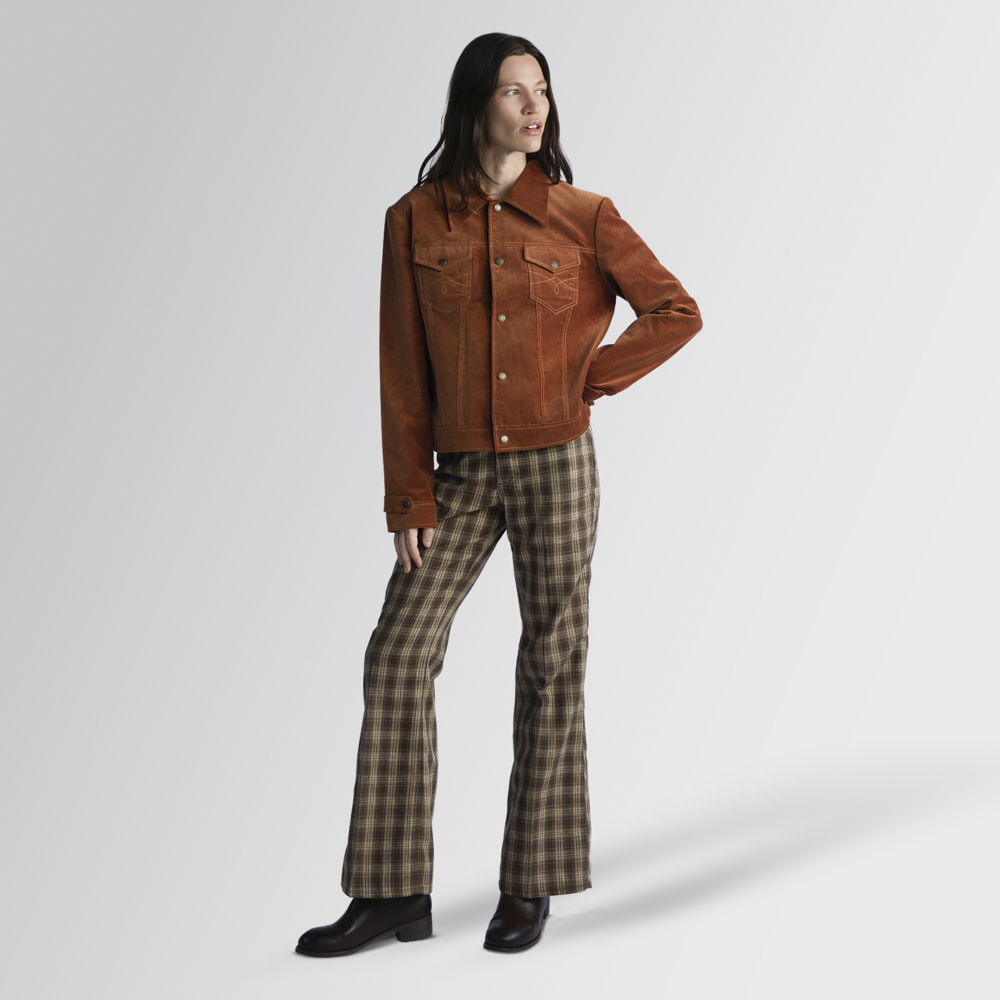 Phix X The Beatles Brown Faux Suede Western Jacket Model 1