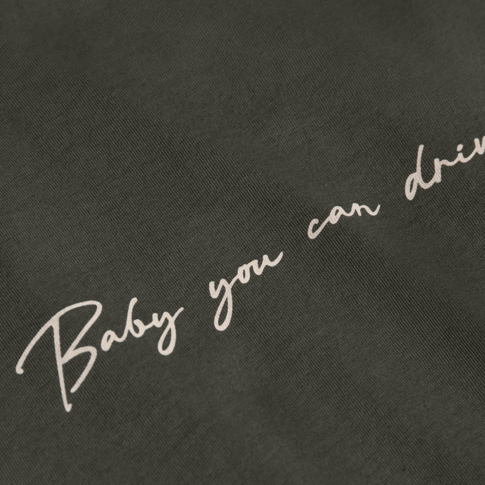 Rubber Soul Baby You Can Drive My Car Handwritten Baby Tee Model 3