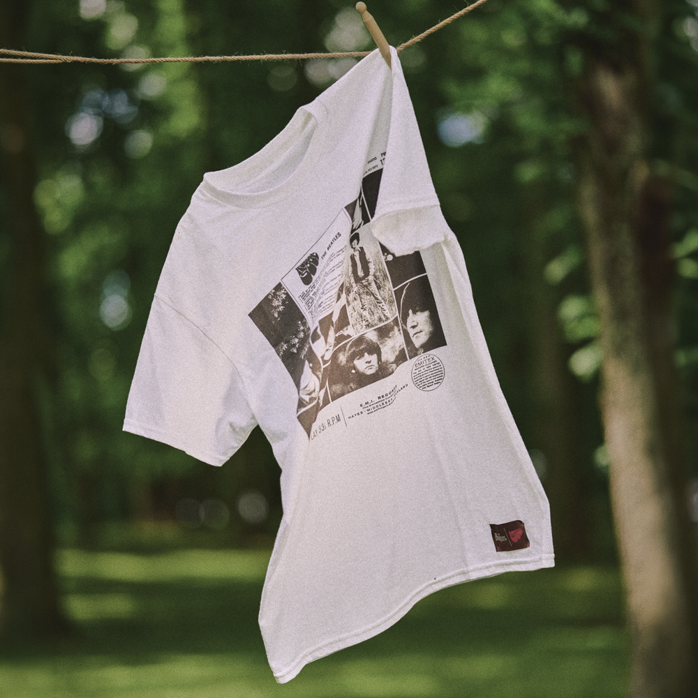 Rubber Soul White Montage Tee Model 6