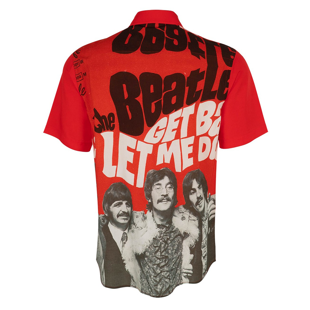 The Beatles Get Back Short Sleeve Button Down Back