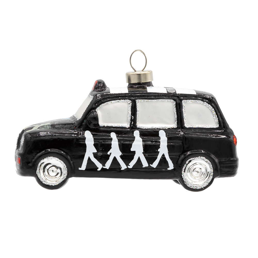 Beatles x Kat + Annie Abbey Road Taxi Ornament Left