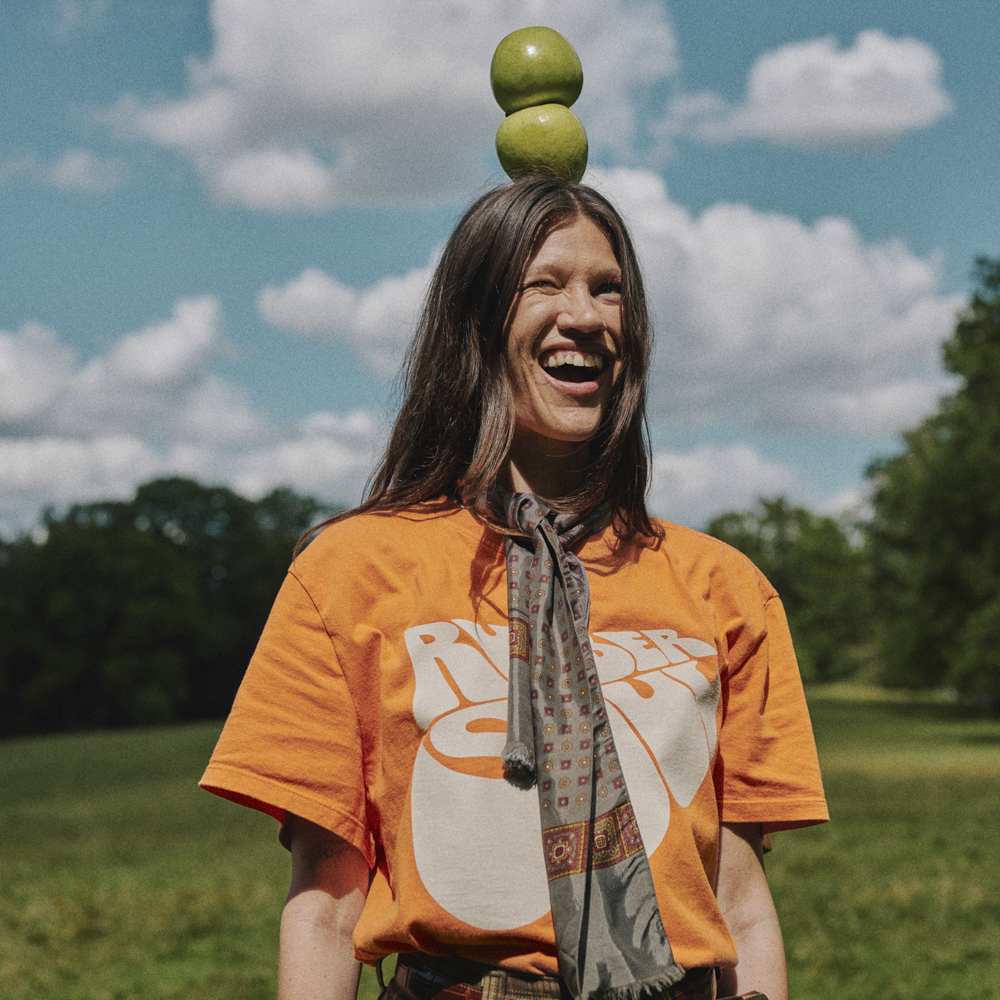 Rubber Soul Orange Women's Tee Model 8