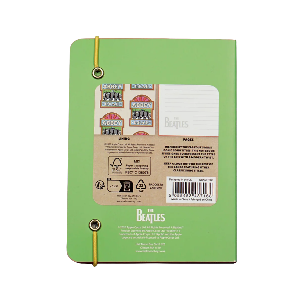 Abbey Road Softcover Notebook Back