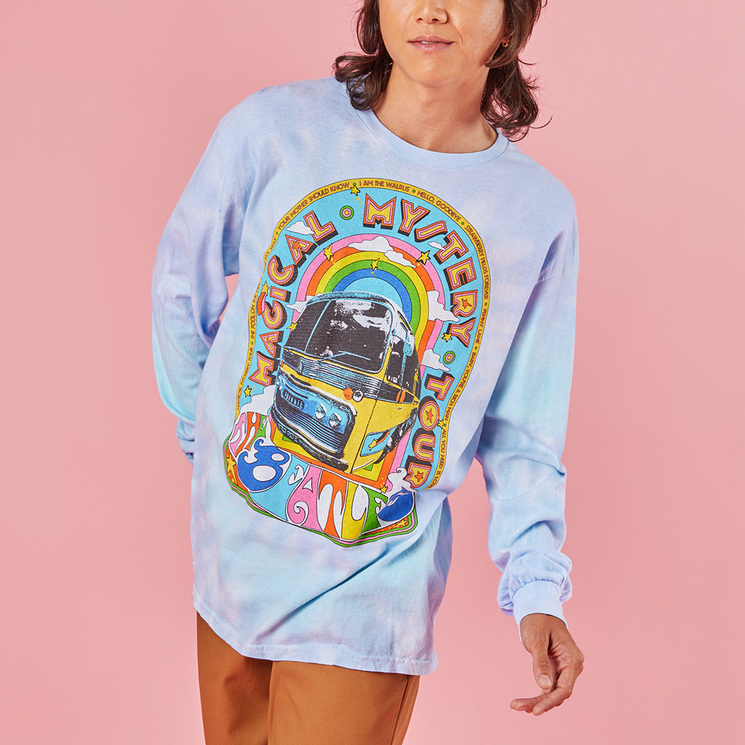 Tie Dye Hoodie Kaleidoscope Knitted Crew Neck Sweater