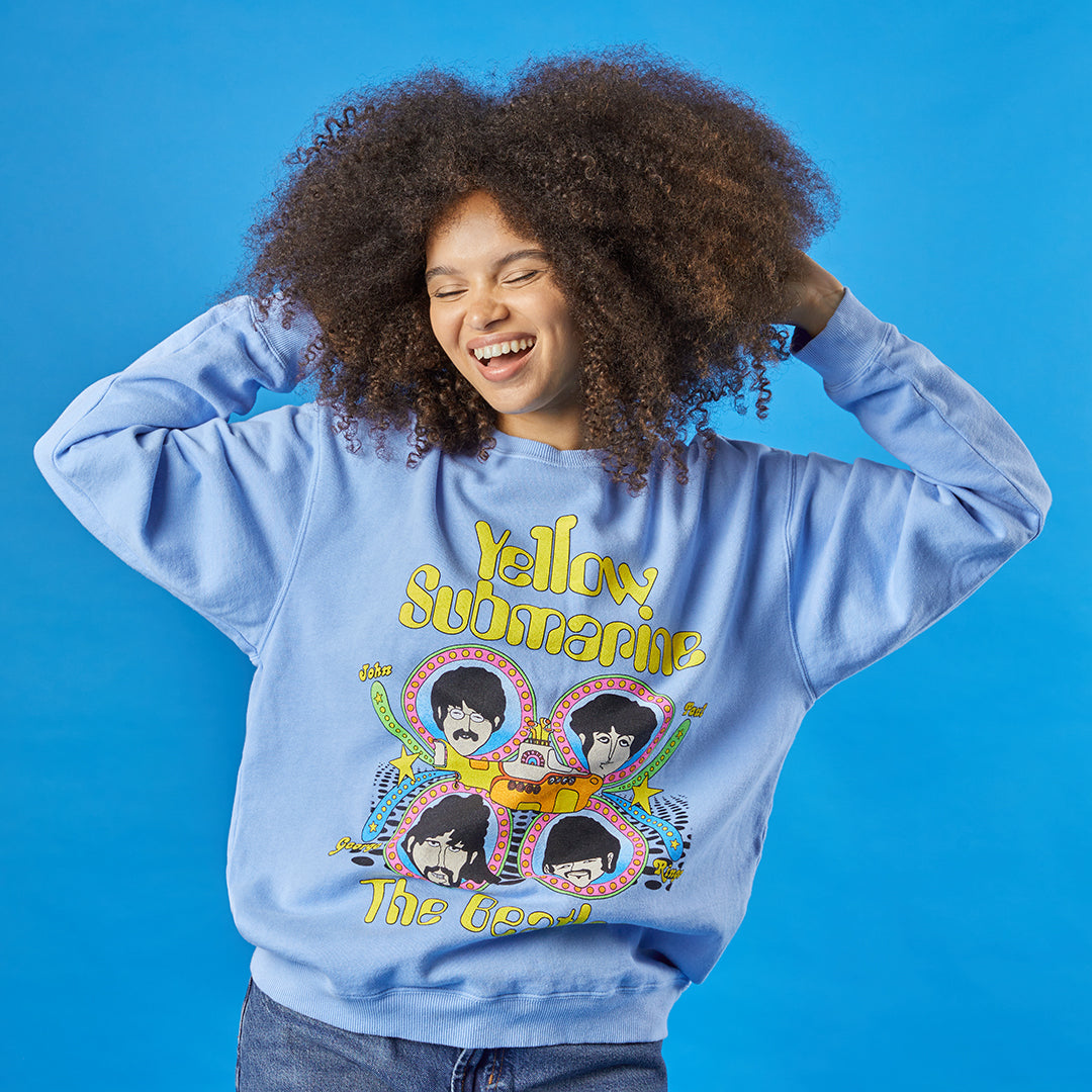 Yellow Submarine Blue Crewneck The Beatles Official Store