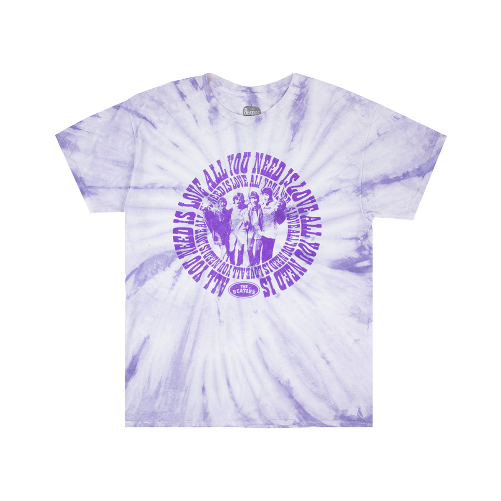 Purple Tie Dye All You Need is Love T-Shirt