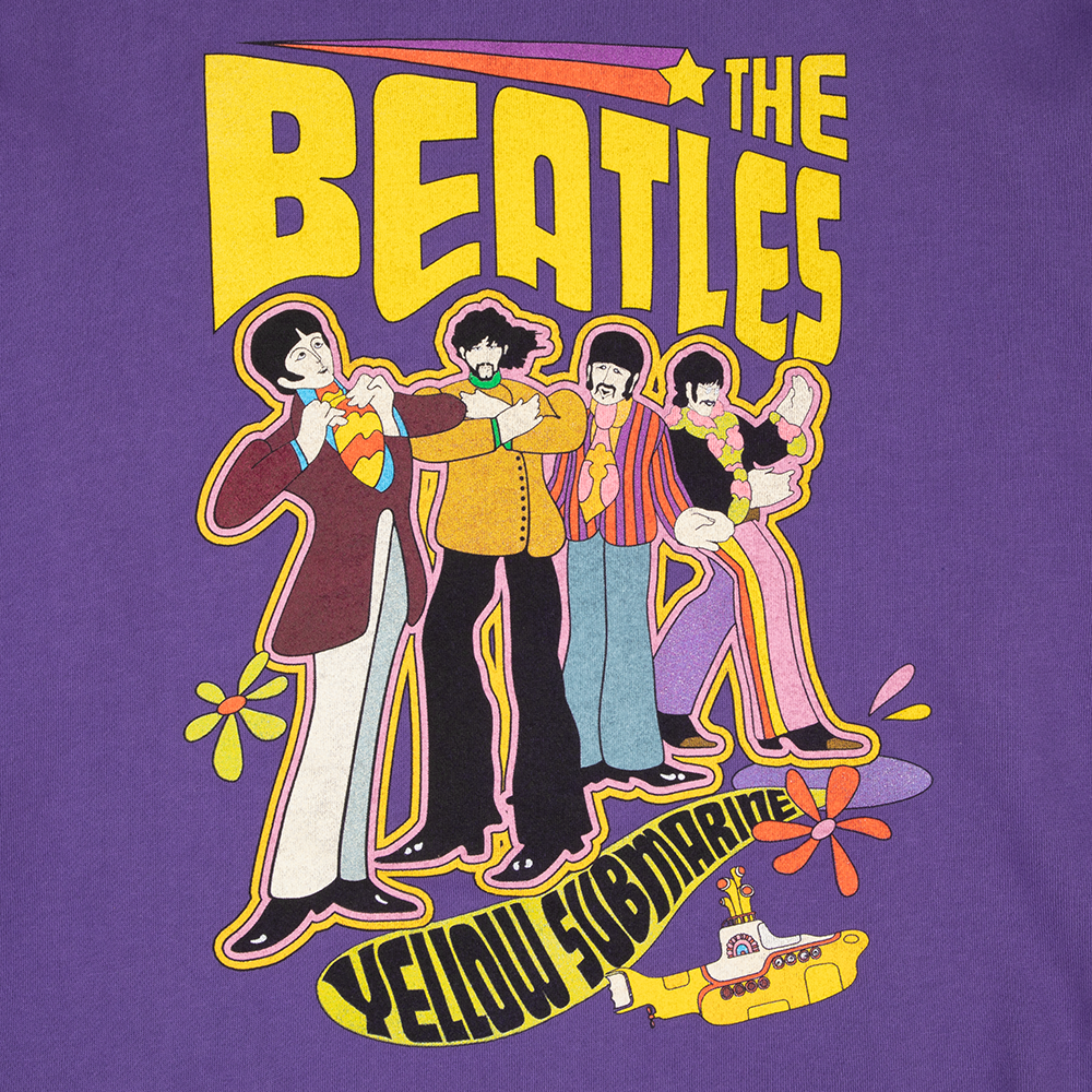 Yellow Submarine Purple Crewneck Detail