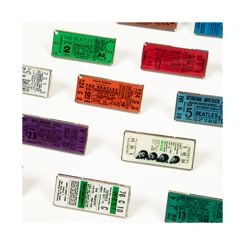 Ticket Stub Pin Set Close Up