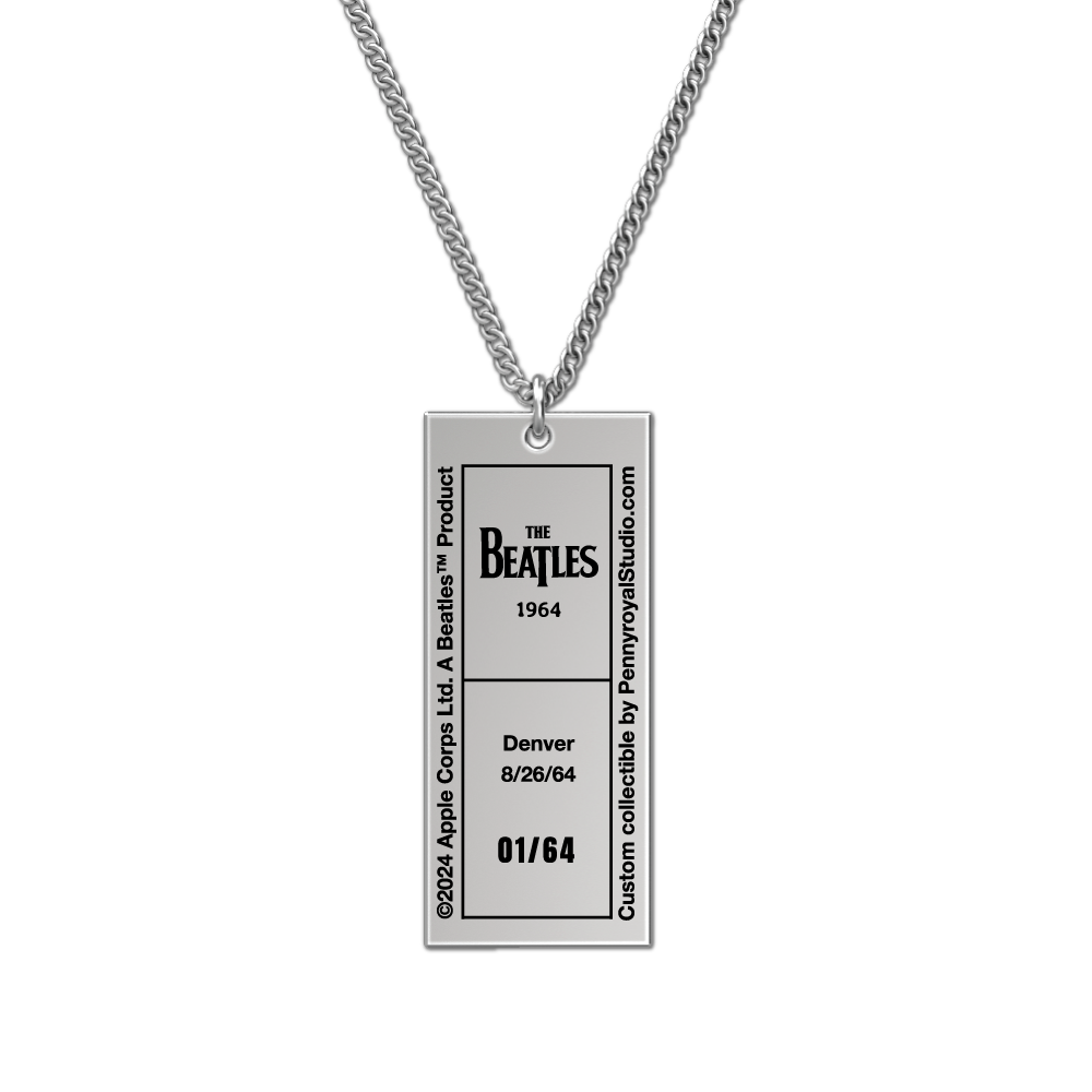 1964 Tour Ticket Necklace 7 - Denver 8/26/64 Back