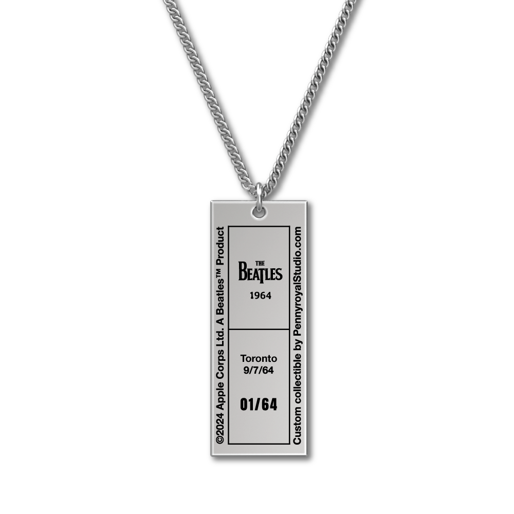 1964 Tour Ticket Necklace 16 - Toronto 9/7/64 Back