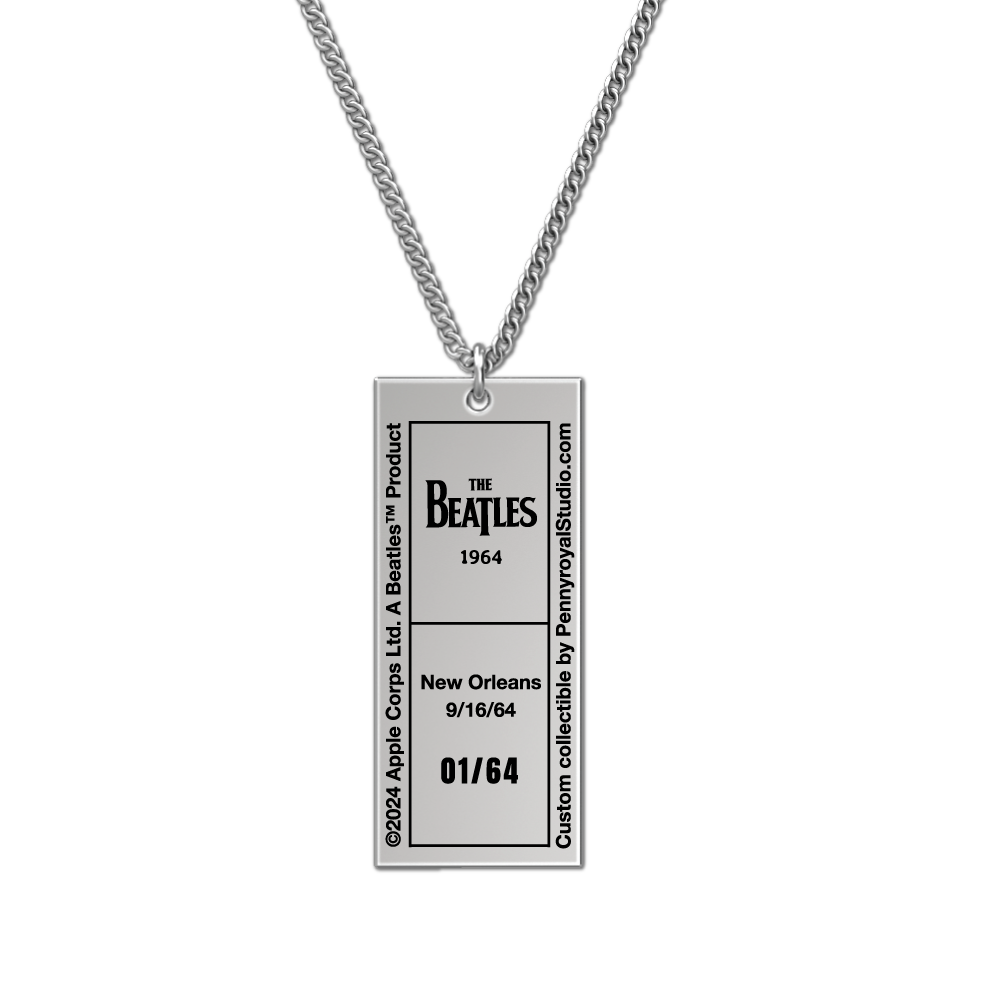 1964 Tour Ticket Necklace 23 - New Orleans 9/16/64 Back