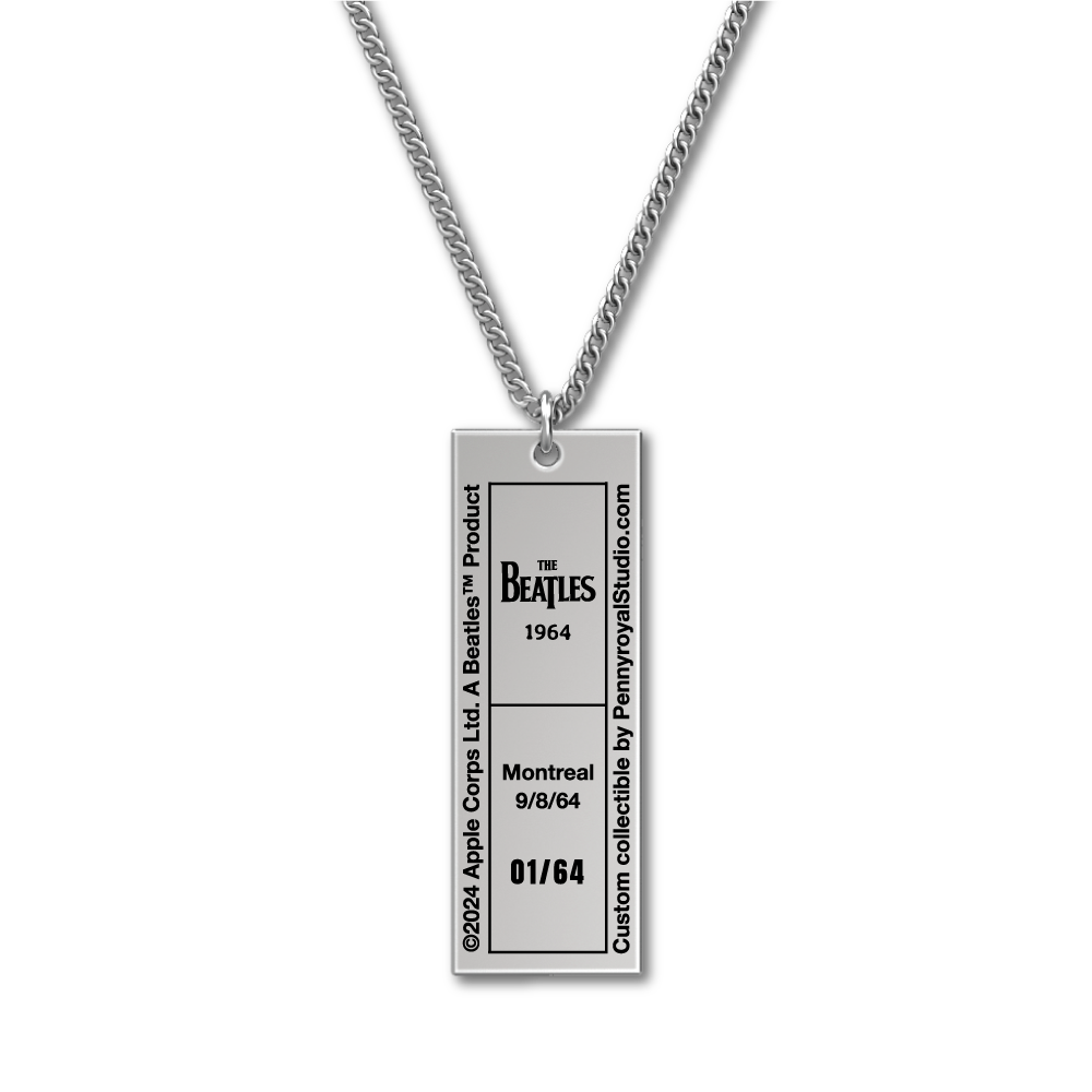 1964 Tour Ticket Necklace 17 - Montreal 9/8/64 Back