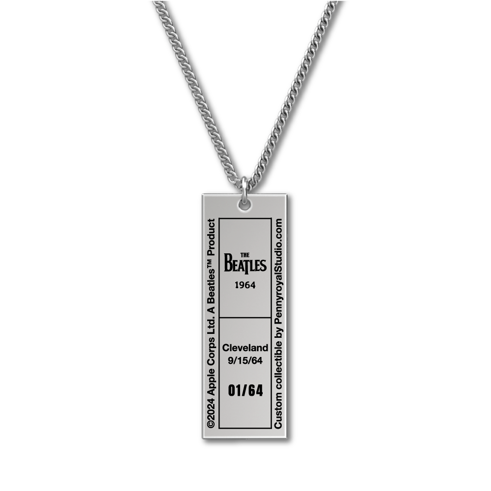 1964 Tour Ticket Necklace 22 - Cleveland 9/15/64 Back