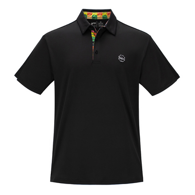 The Beatles Dry Fit Polo Circle Beatles on Black Front