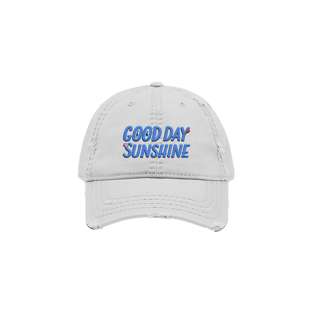 Good Day Sunshine White Dad Hat Front