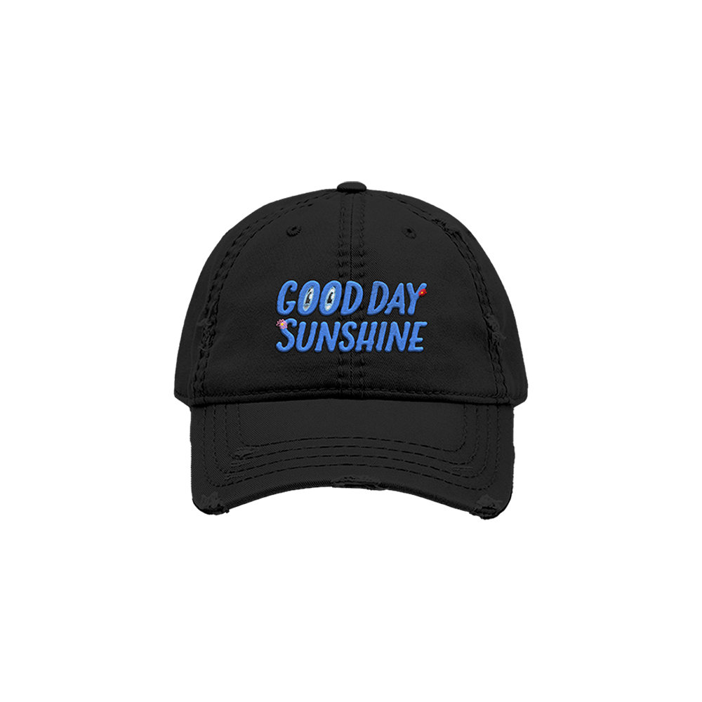Good Day Sunshine Black Dad Hat Front 