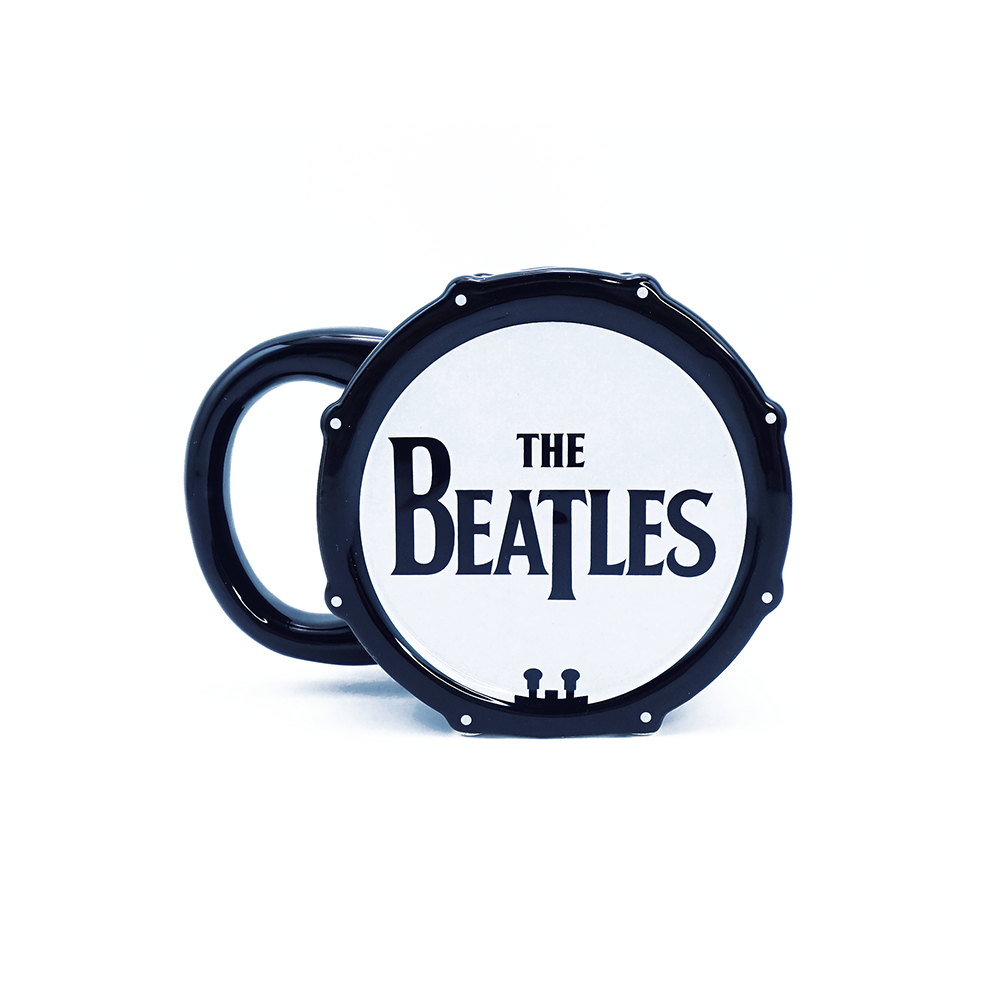 The Beatles x Half Moon Bay Black Drum Mug Right